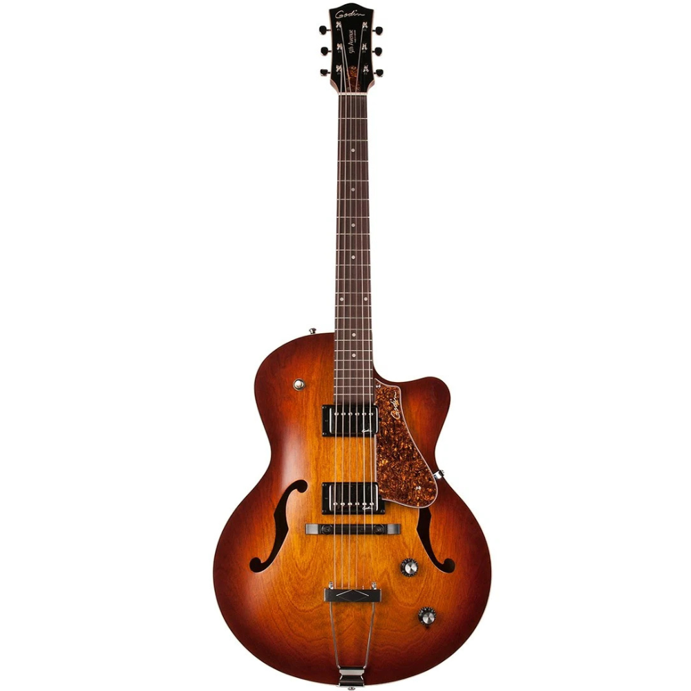 Godin 5th Avenue CW Kingpin II HB Cognac Burst - Backstage Music