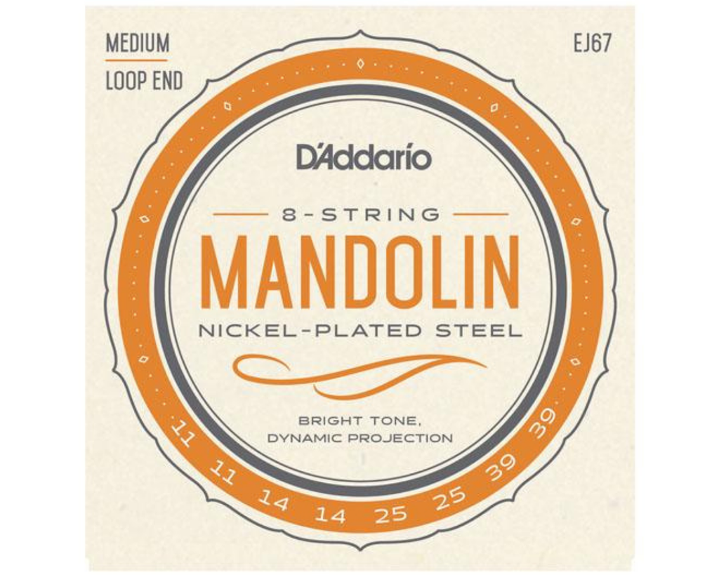 D'Addario EJ67 Mandoline Medium Loop-End - Backstage Music