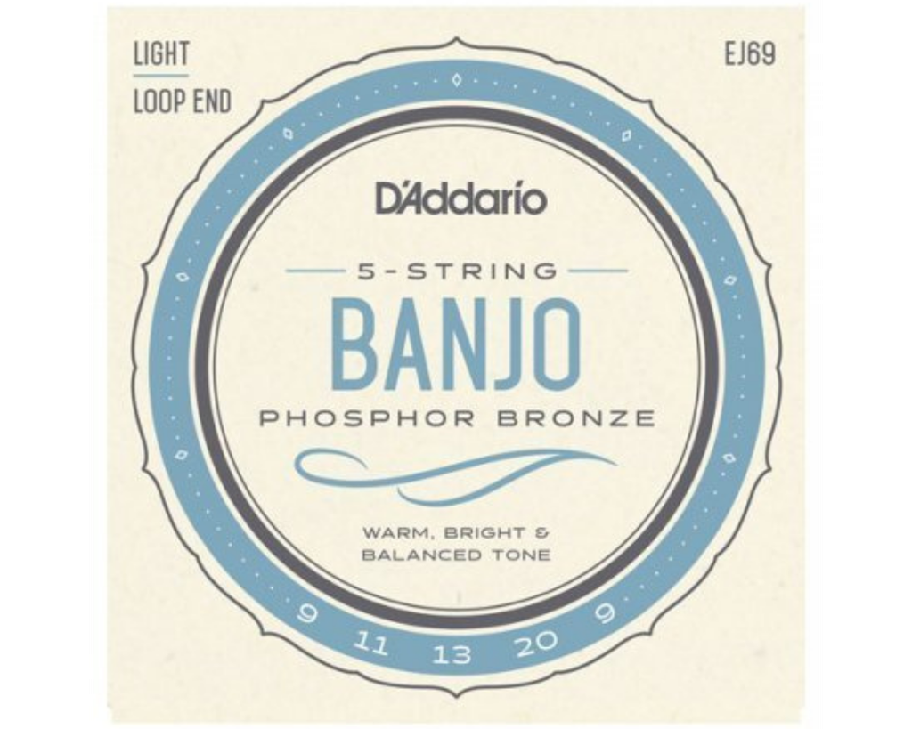 D'Addario EJ69 5-String Banjo Light Loop-End - Backstage Music