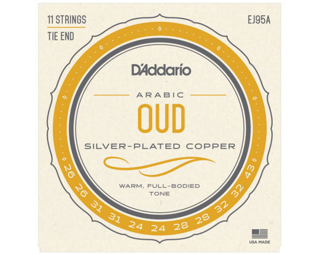 D'Addario EJ95A Arabic Oud 11-String Tie End - Backstage Music