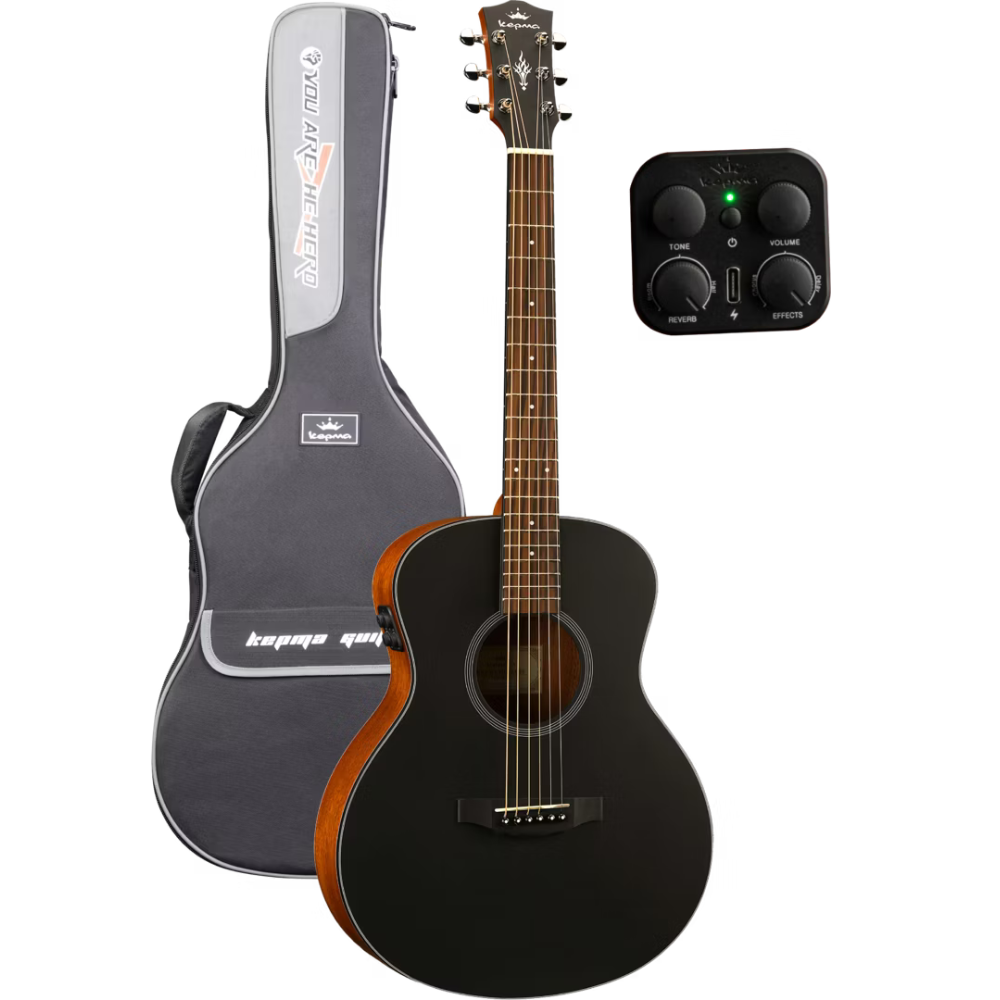 Kepma TRAVEL - ES36E-K10 Mini OM Black - Backstage Music